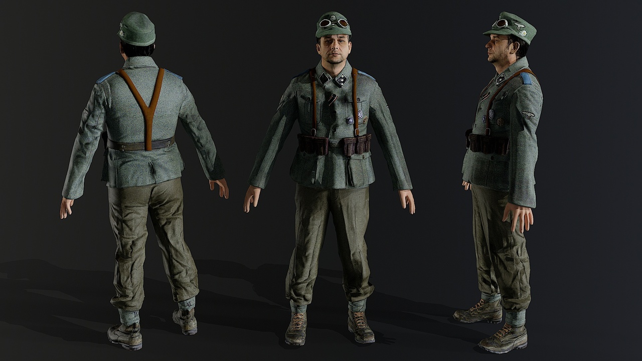 Multimedia 1 para anuncio SS german soldier character  pbr
