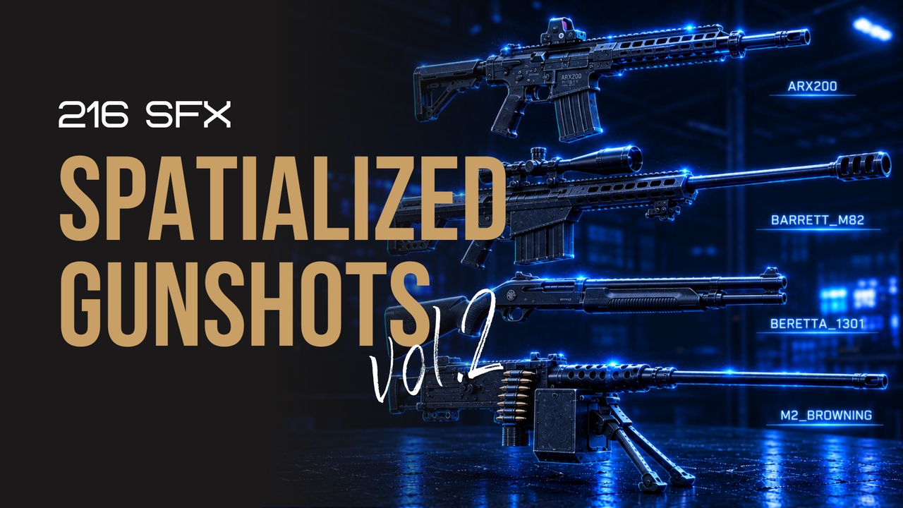 Media 1 for listing Spatialized Gunshots Sounds Pack Vol 2 - SFX