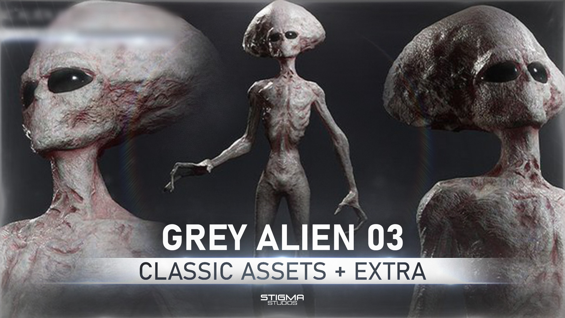 Grey Alien 03 - Classic Assets + Extra | Fab