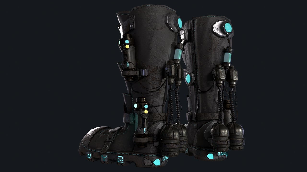 Media 1 for listing Sci-Fi Jet Boots – Game Ready Asset