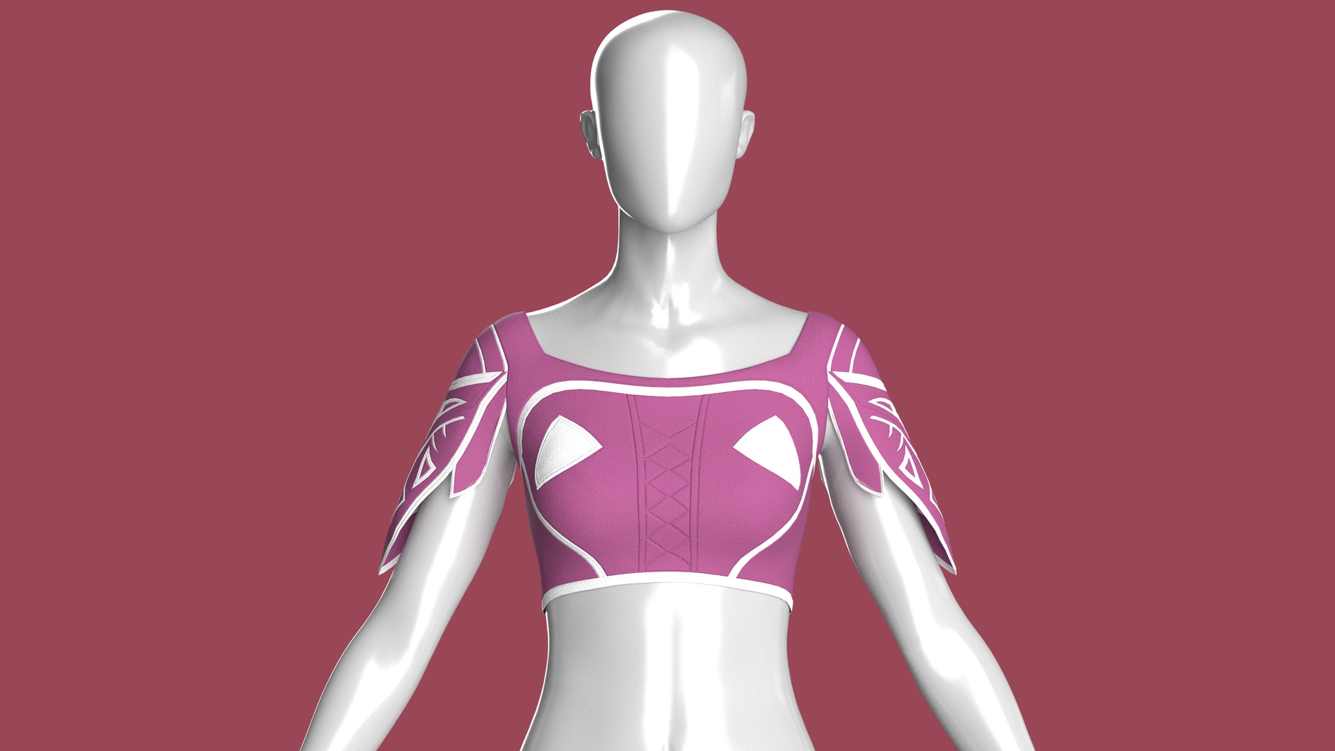 Media 1 for listing Girls Crop Top With White Panel | High Poly