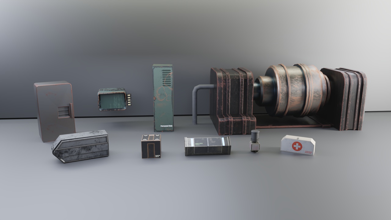 Media 1 for listing Fallout Inspired Props Pack Game Ready Assets
