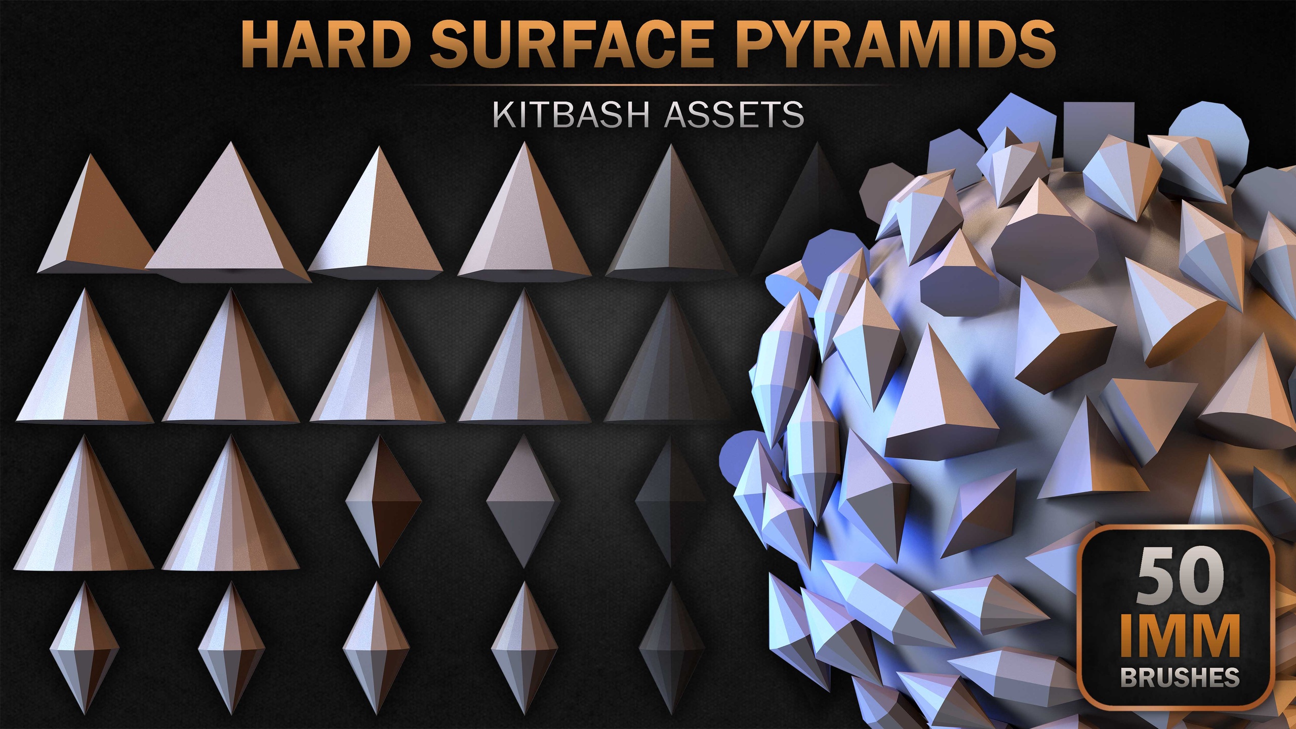 Media 1 for listing 50 Hard Surface IMM Pyramids