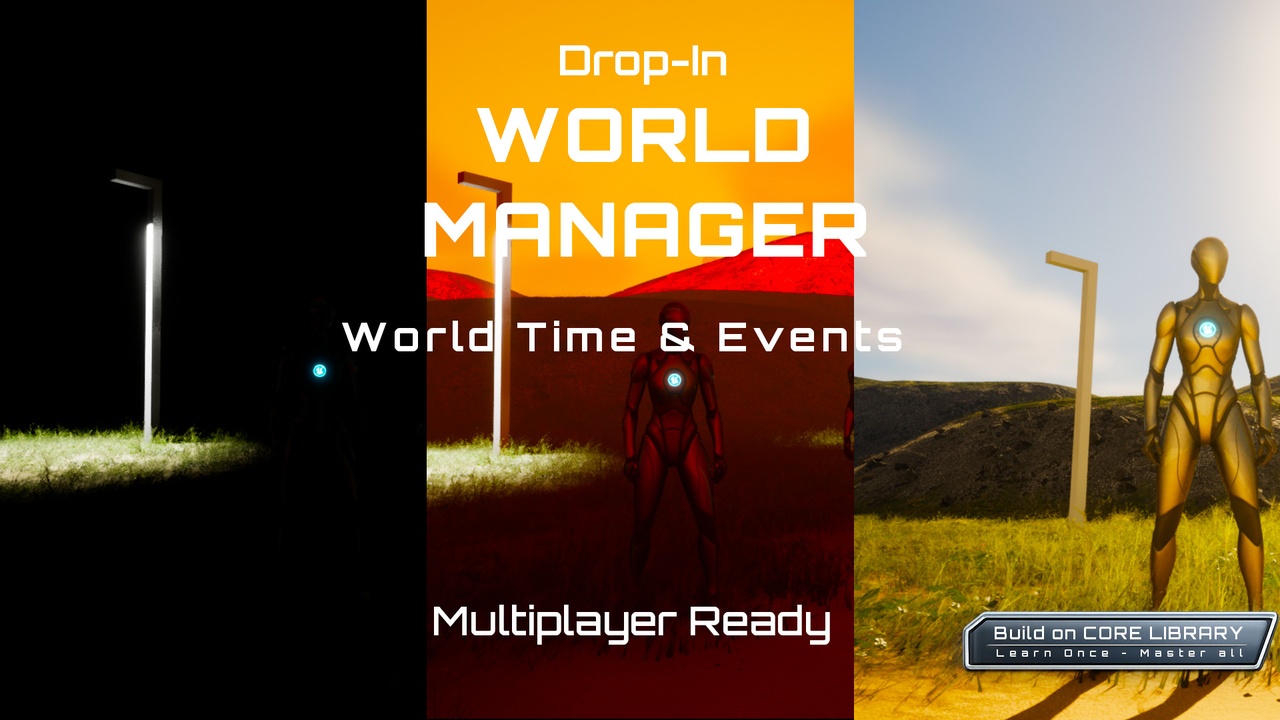 Media 1 for listing WorldManager – Replicated Drop-In Time & World Event System