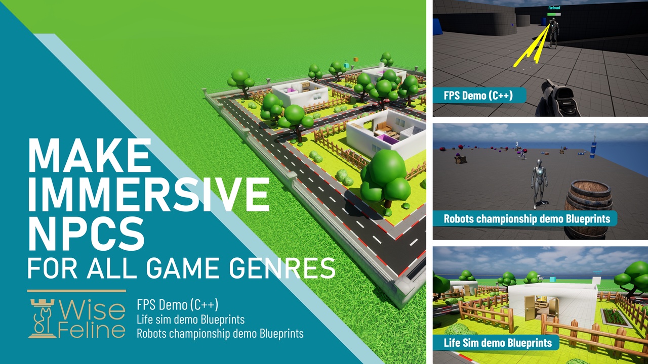 Media 1 for listing Wise Feline (Lite Immersive & Emergent Utility AI)
