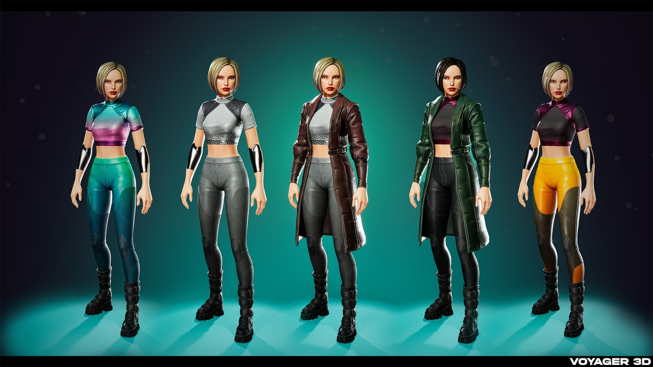 Media 1 for listing Stylized Cyberpunk Female 03