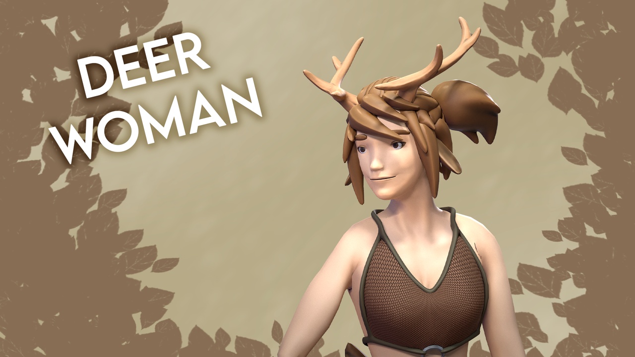 Media 1 for listing Deer Woman - Character and VRChat Avatar