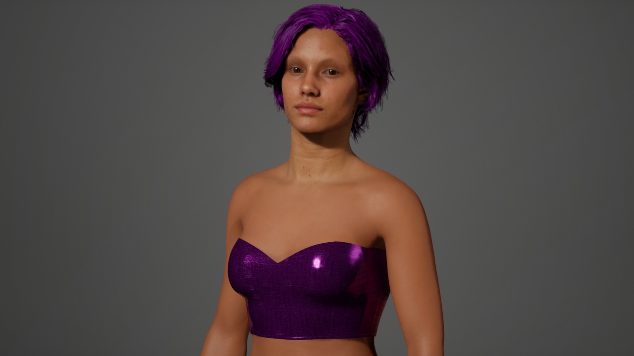 Media 1 for listing Shiny Bustier for MetaHumans - Parametric Outfit