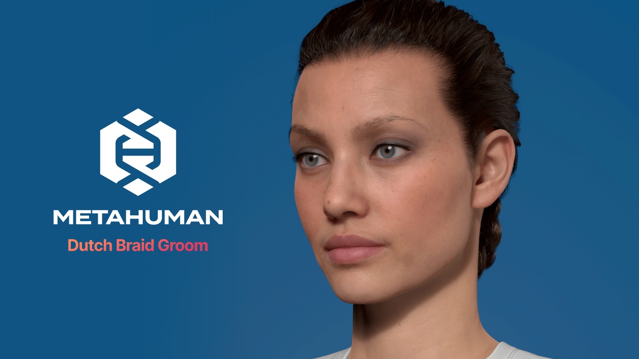 出品MetaHuman Updo Dutch Braid Groomのメディア1