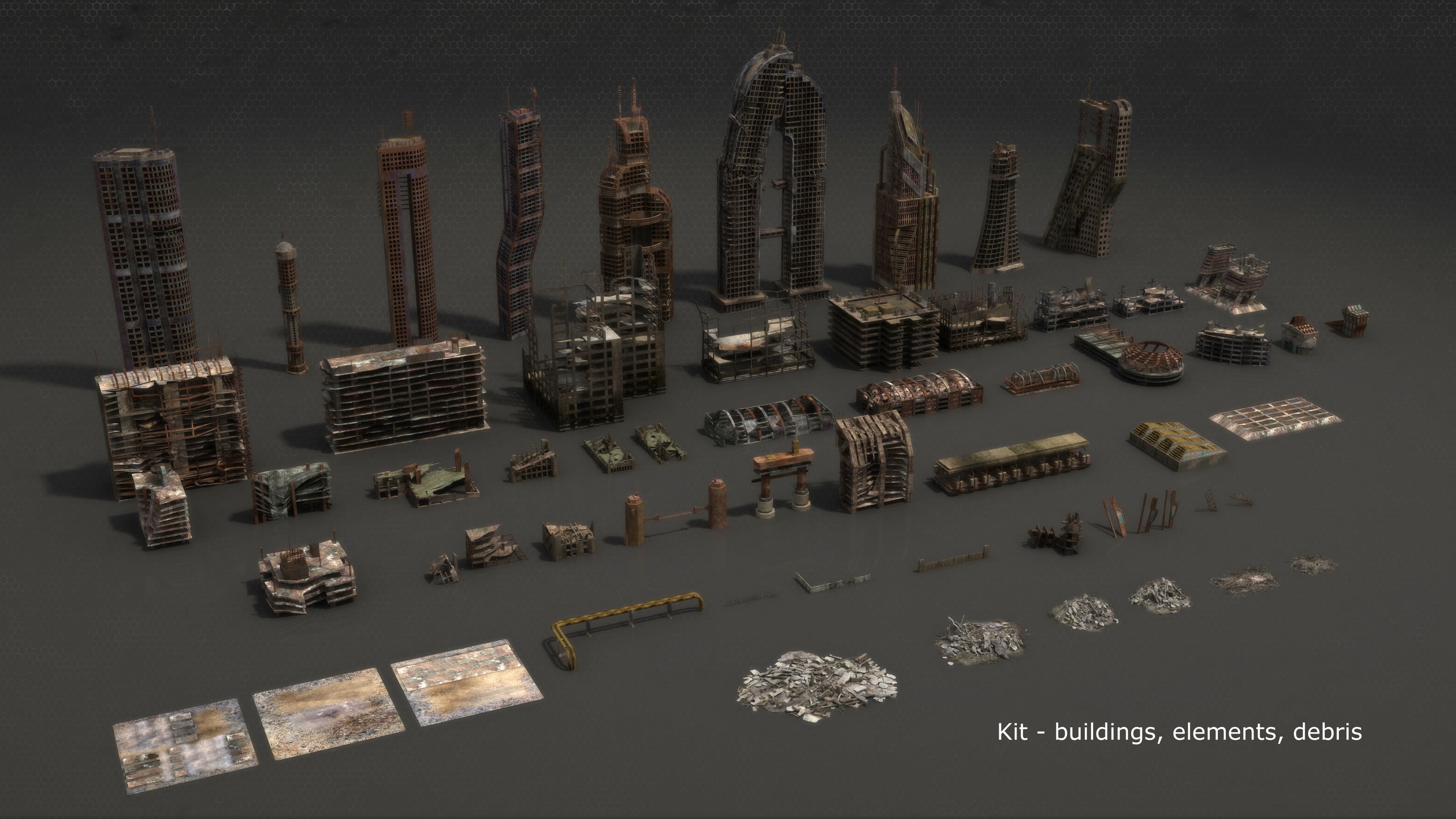 Media 1 for listing Dystopia Kit by 3DmKits Ruined City