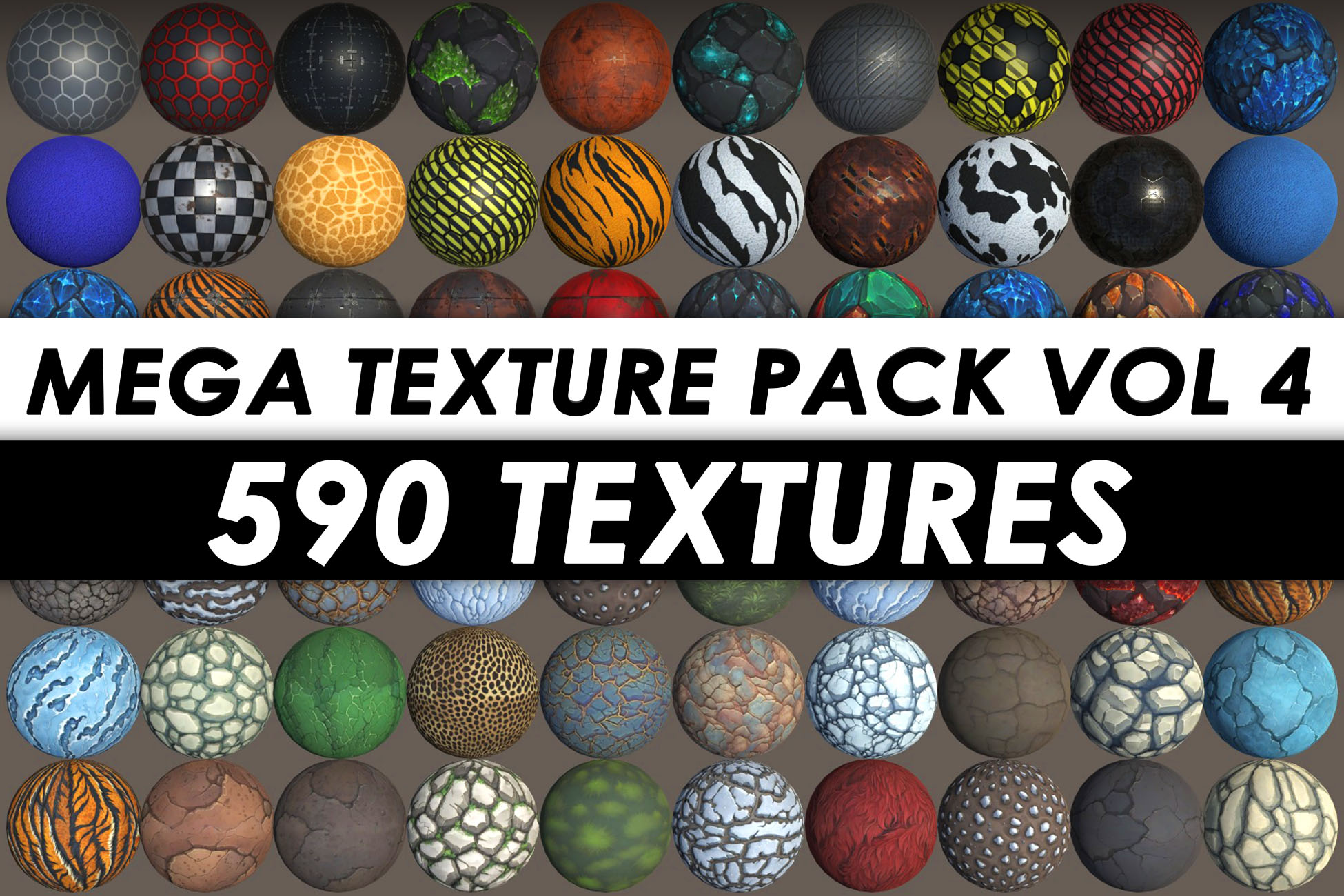 590 Stylized Textures - Mega Pack Vol 4 | Fab