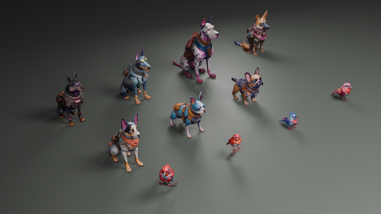 Media 1 for listing Stylized Animals Set 1 (LowPoly)🐕