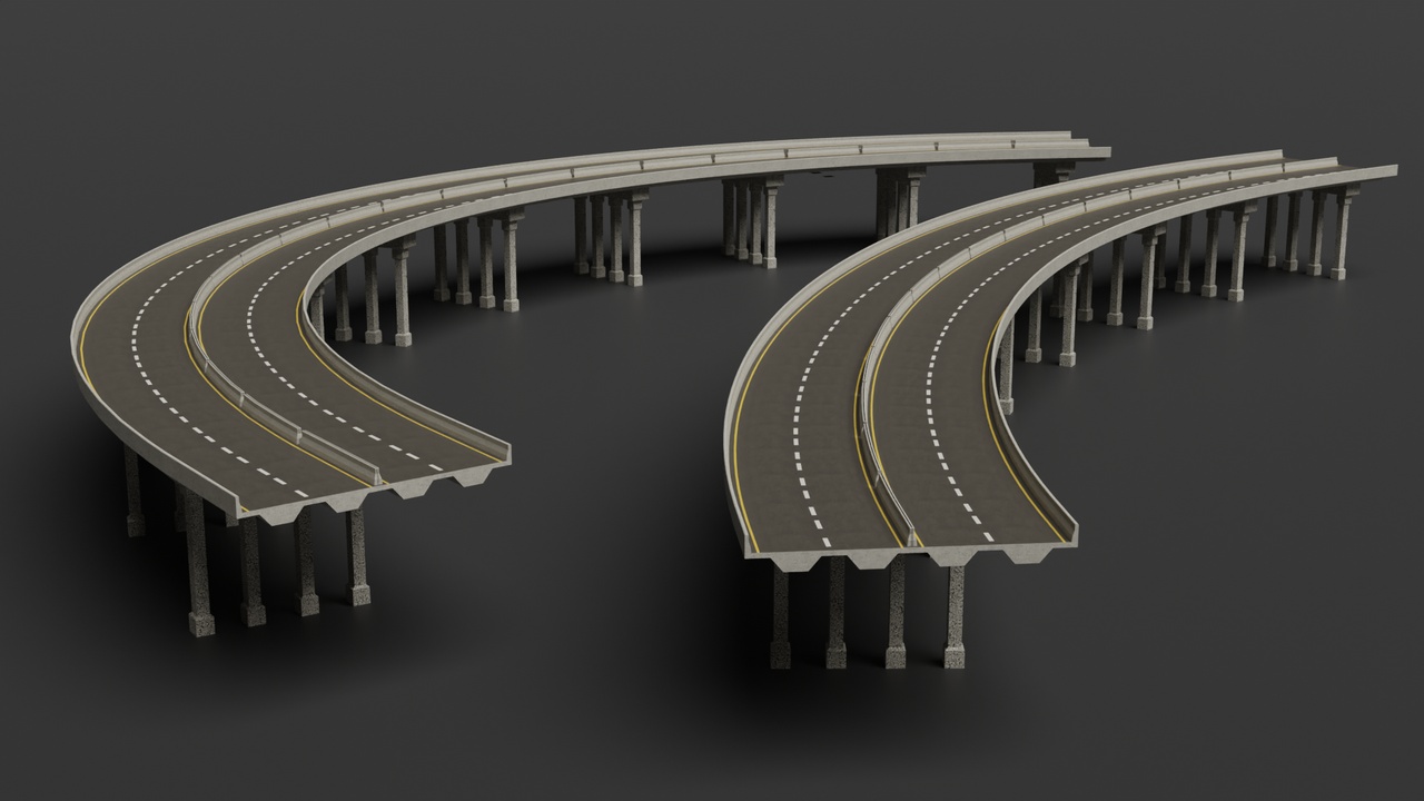 Media 1 for listing Modular Highway Overpass Pack Road & Bridges