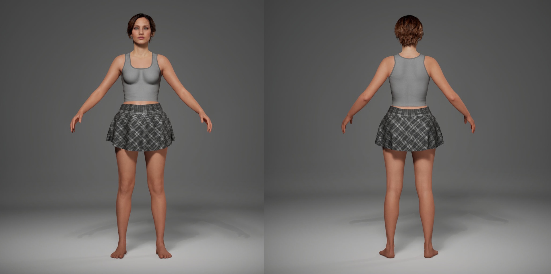 Media 1 for listing Checkered mini skirt