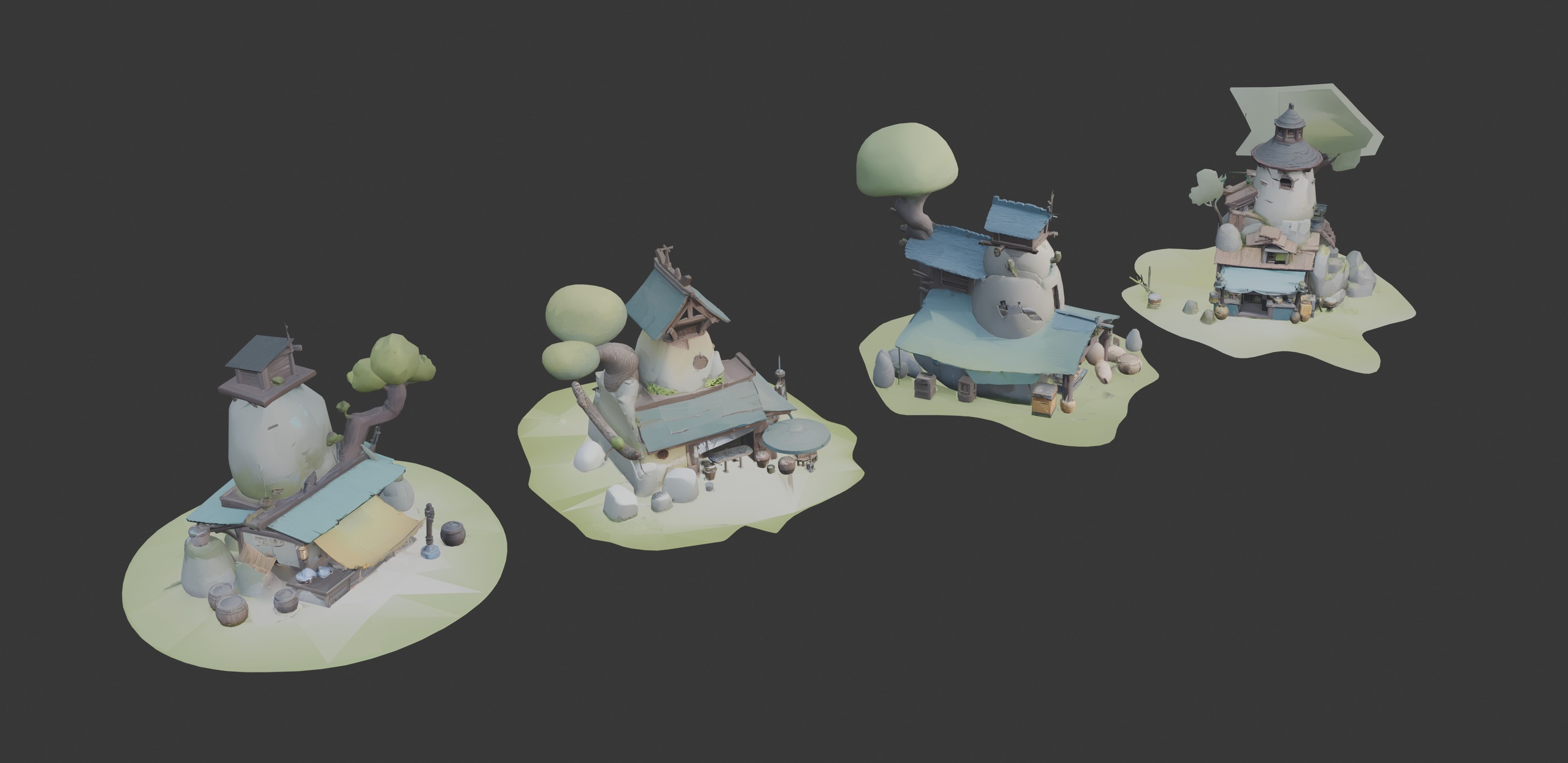 Media 1 for listing Stylized Fantasy Architecture Set