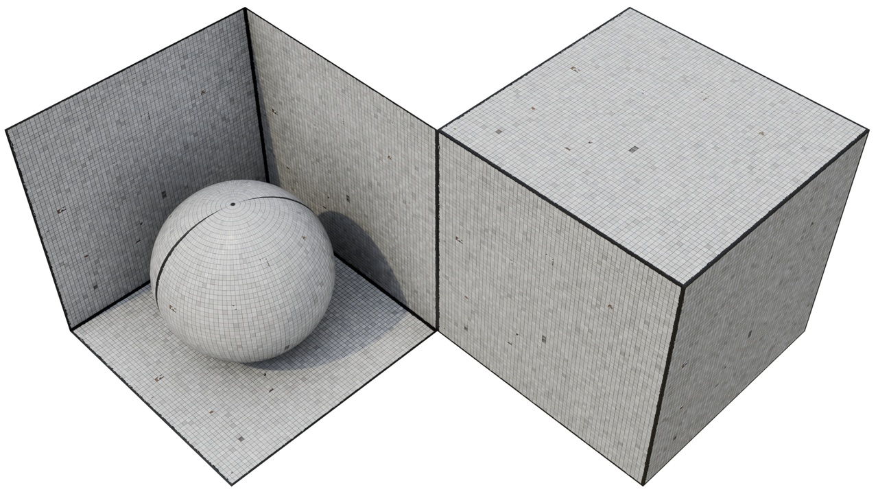 Media 1 for listing Realistic PBR material. Tiles square with bitumen seams #2