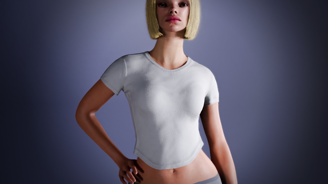 Media 1 for listing Basic TShirt Slimfit | MetaHuman | Parametric Clothing & Recolor | Unreal Engine
