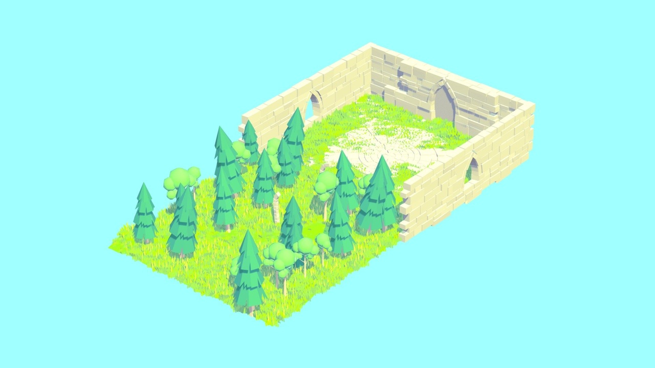Media 1 for listing Nature Stylized Low Poly 3D Game Environment 2