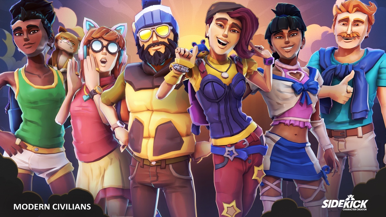 Media 1 for listing Modern Civilians - Sidekick Modular Characters by Synty
