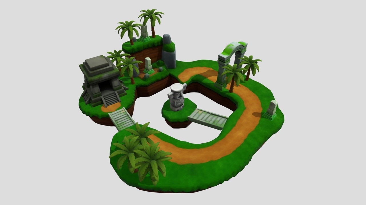 Media 1 for listing Stylized Tropical Island Diorama
