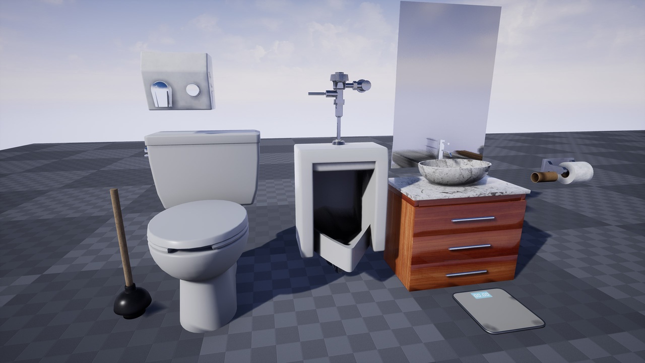 Media 1 for listing PBR Toilet & Bathroom Props Mega Pack