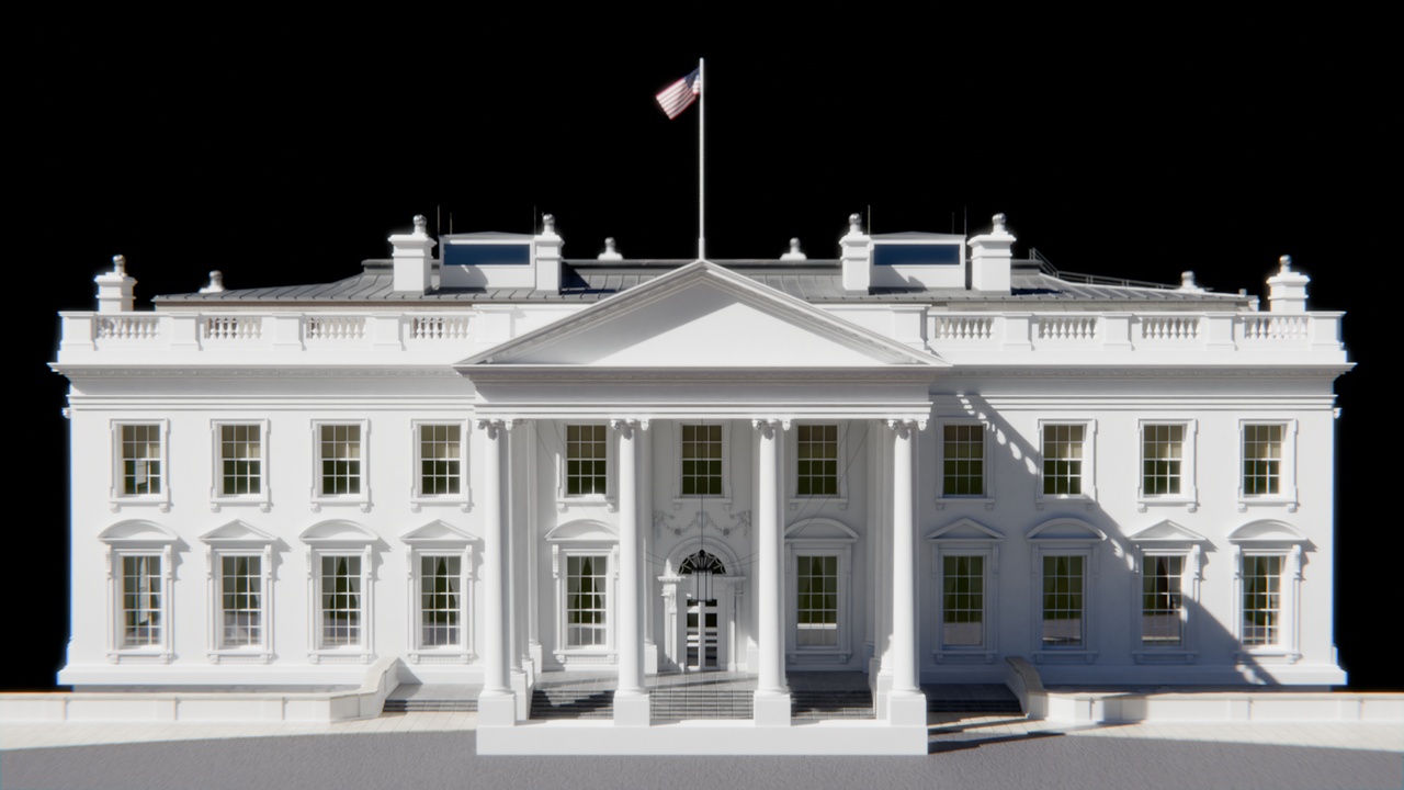 Media 1 for listing White House – Realistic 3D Model (4K PBR Textures | High Detail)