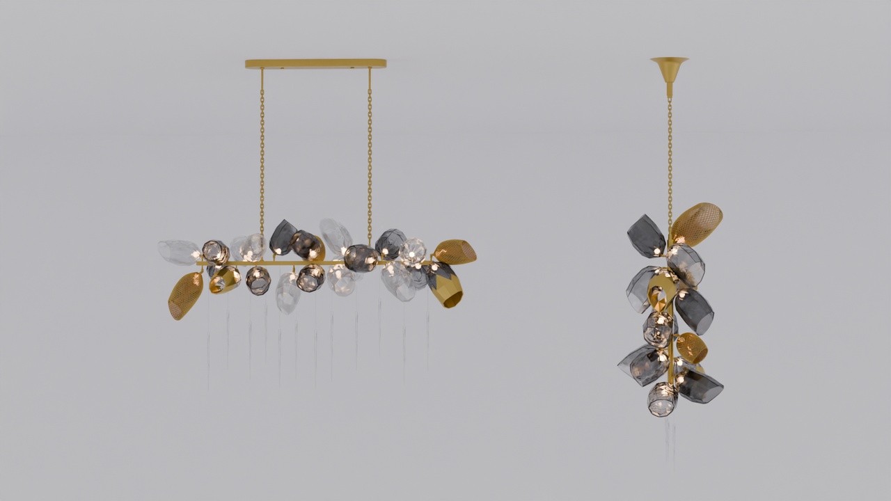 Media 1 for listing Luxury Crystal Rock Chandelier Set