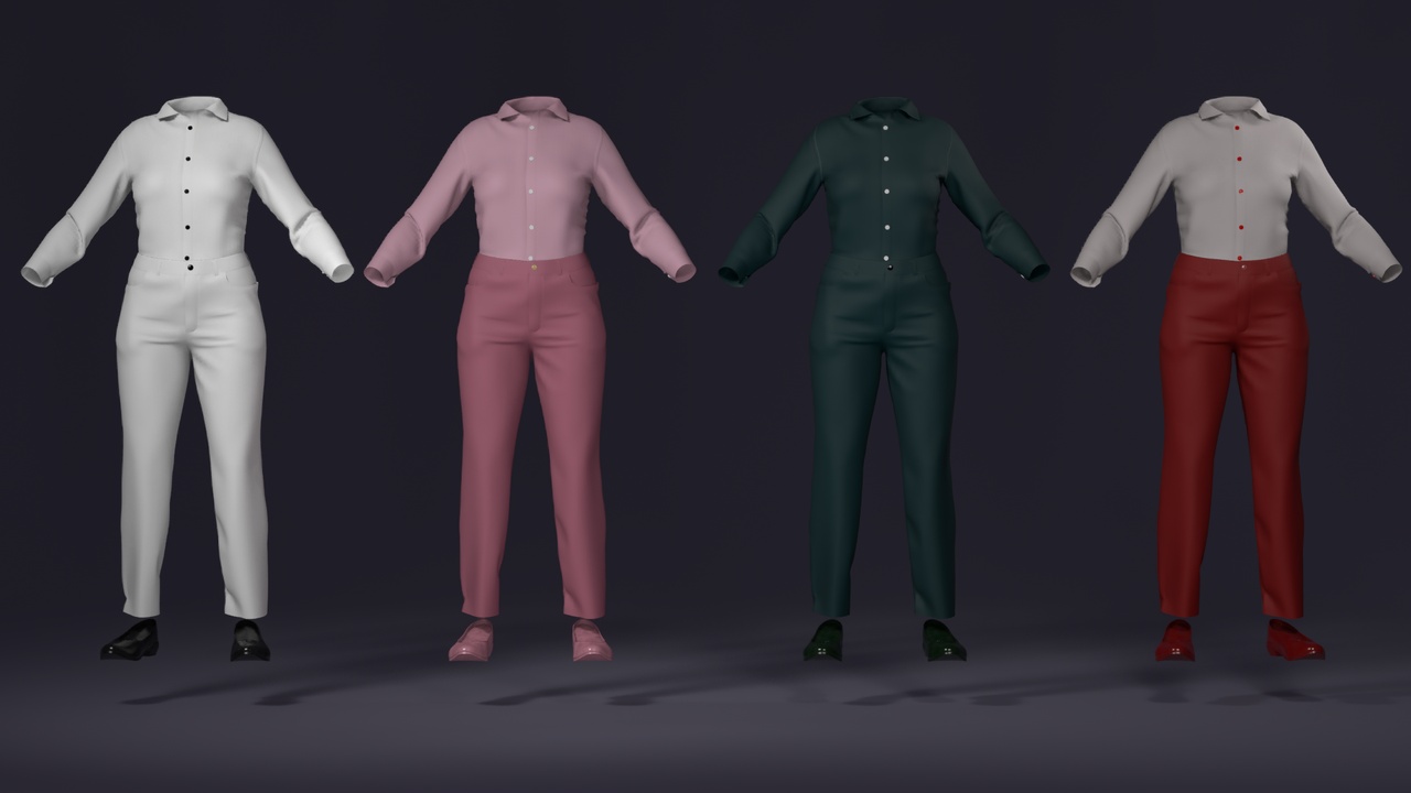 Media 1 for listing MetaOutfits – Office Wear – Formal Female Outfit