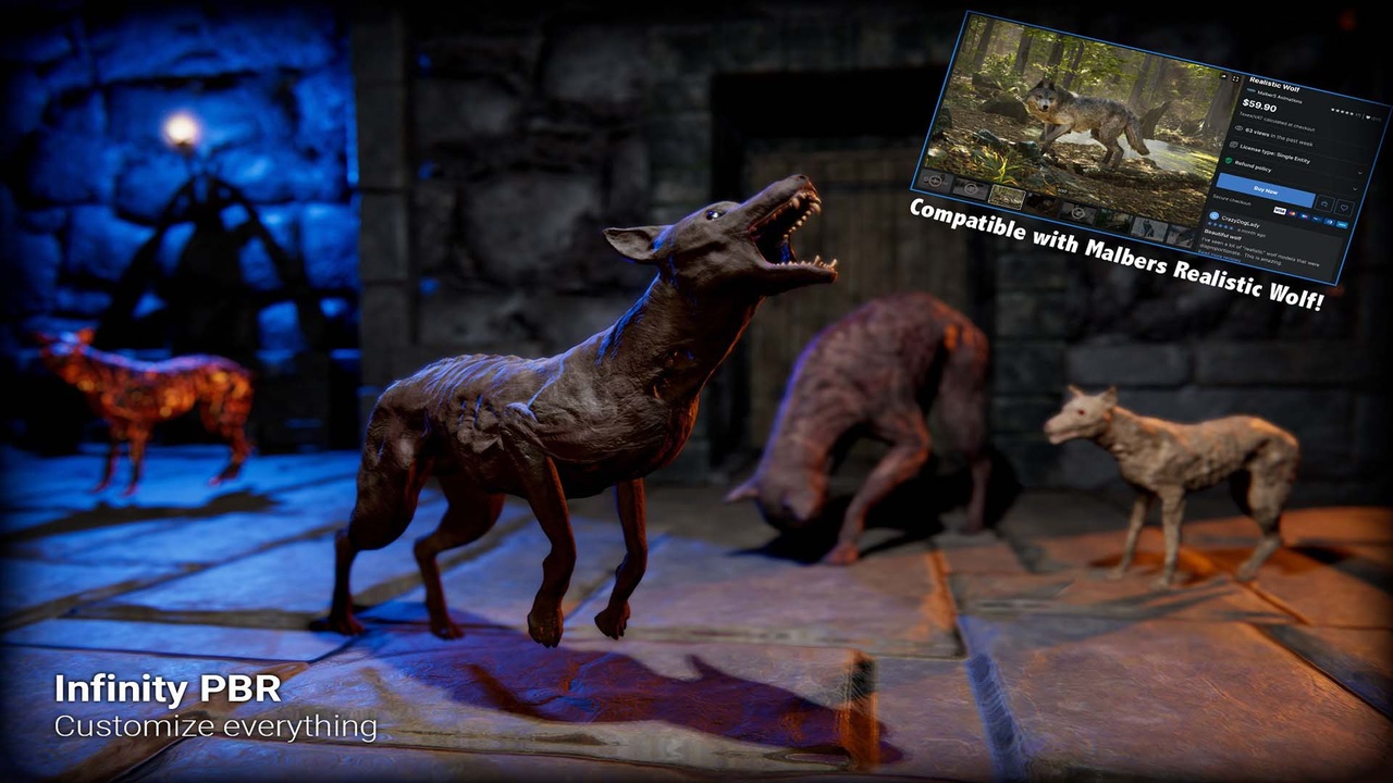 Media 1 for listing Demon Dog - Fantasy RPG Wolf Character
