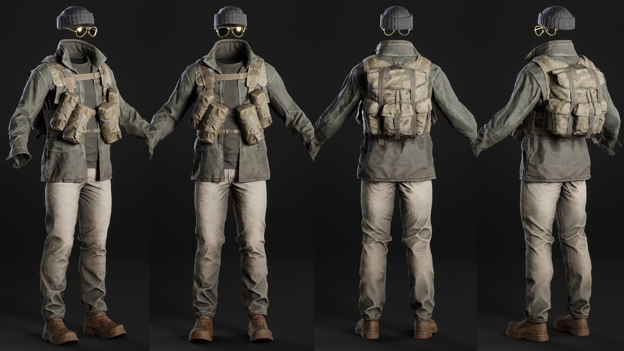 Media 1 for listing Casual Military Outfit 09 - Metahuman