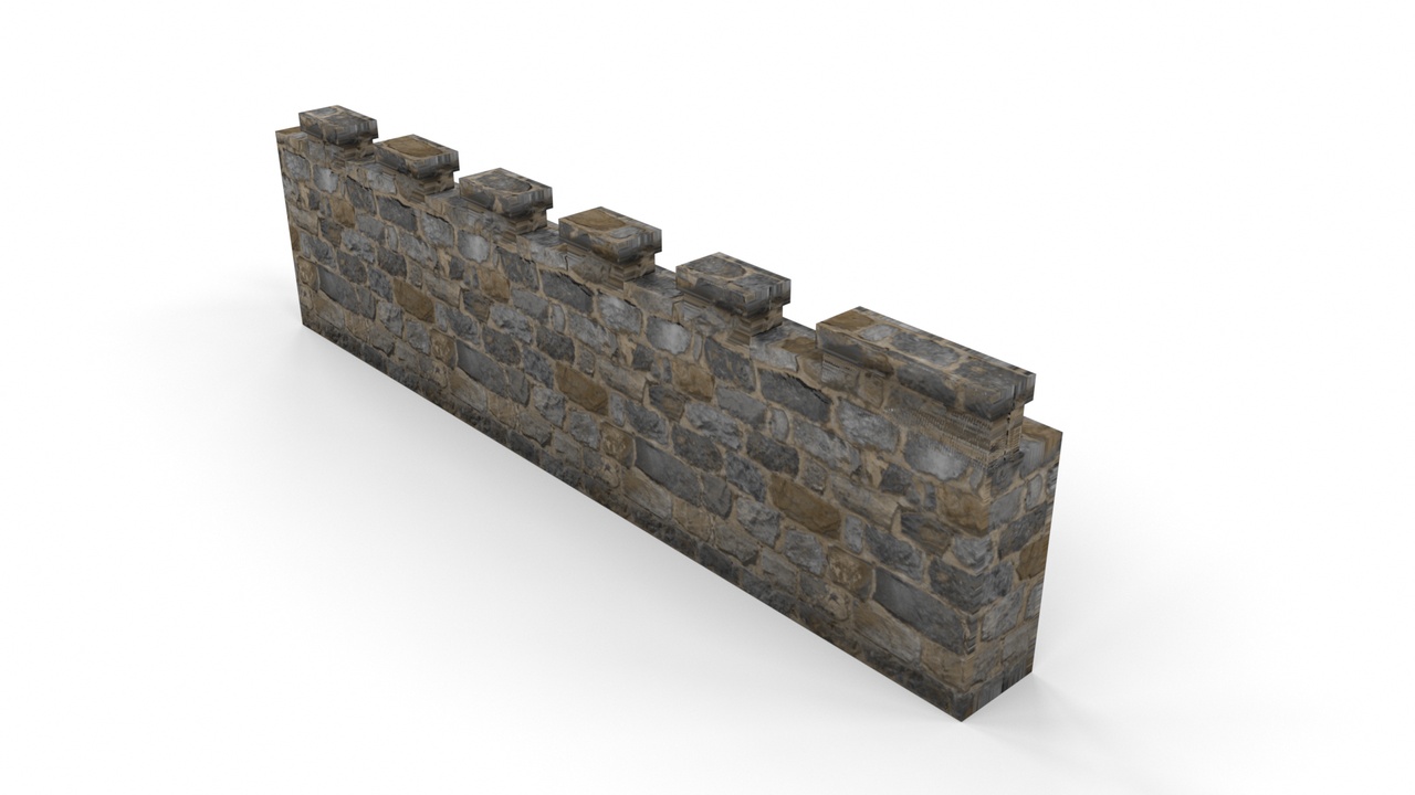 Media 1 for listing Modular Medieval Wall – Clean 04