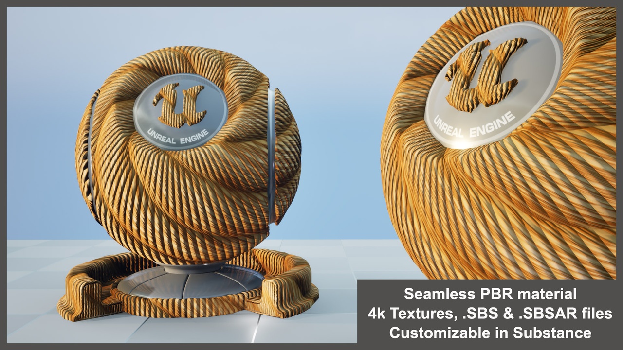 Rope seamless material and textures | Fab