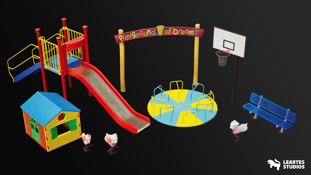 Media 1 for listing Playground Equipment VOL.3 ( Playground Equipment Kid Park Skateboard 3D )