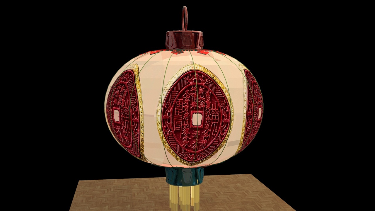 Media 1 for listing Chinese Red Lantern 3D Model