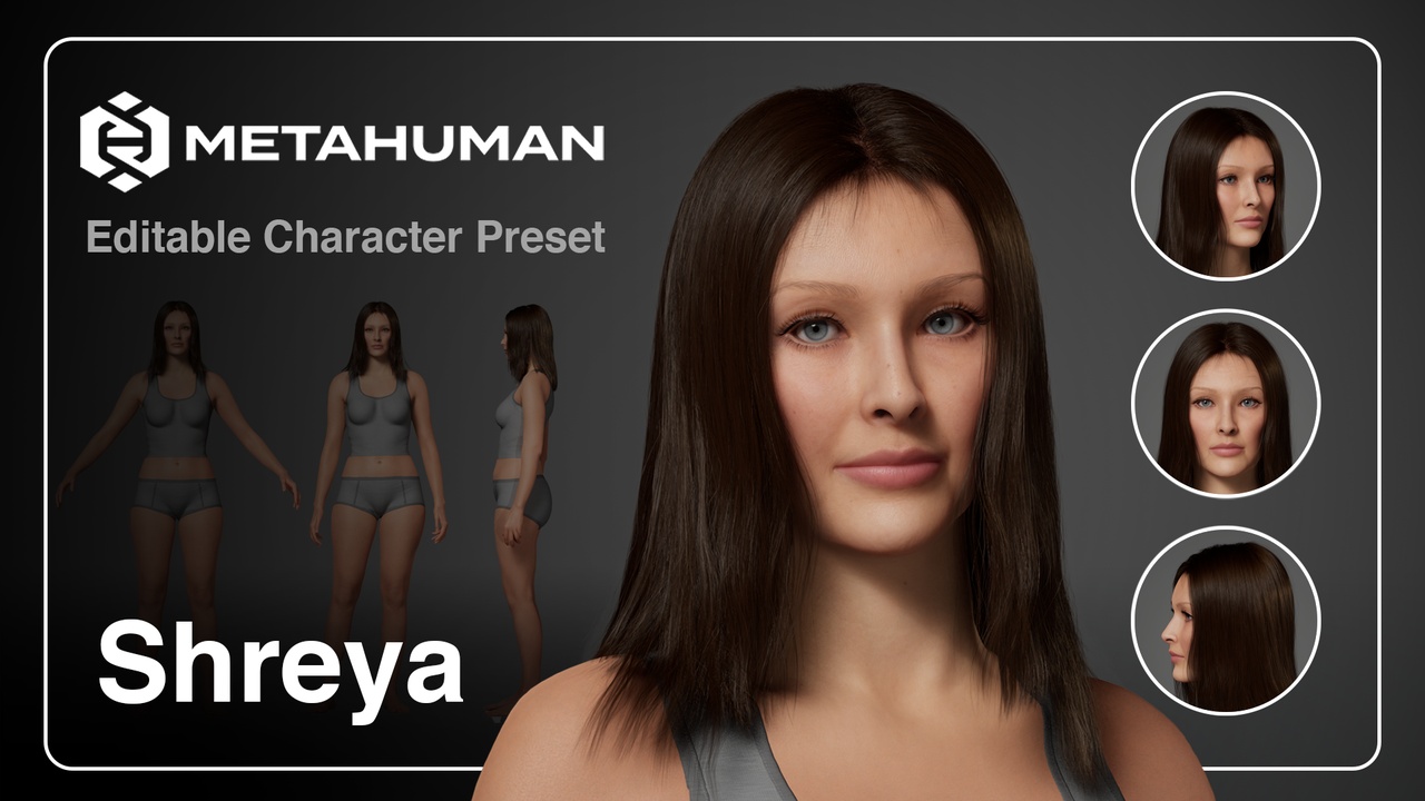出品Shreya - Editable Metahuman Characterのメディア1