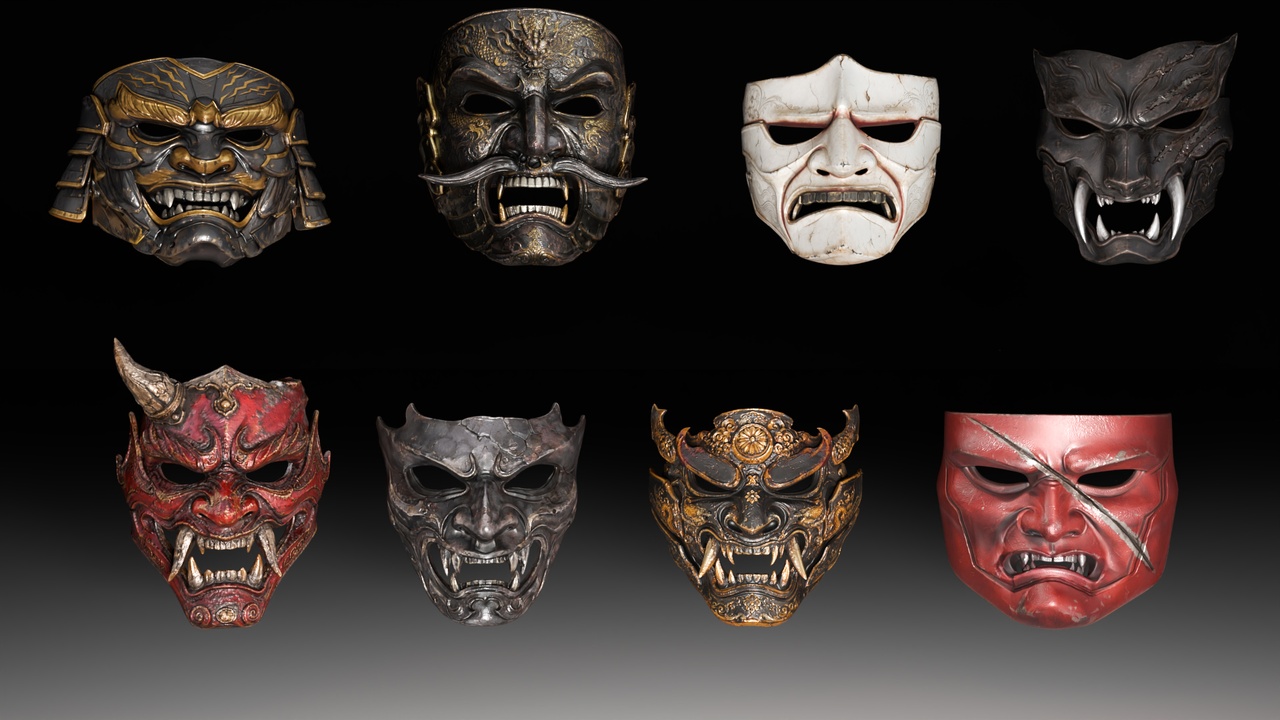 Media 1 for listing Samurai Masks – Oni & Warrior Collection Vol. 1
