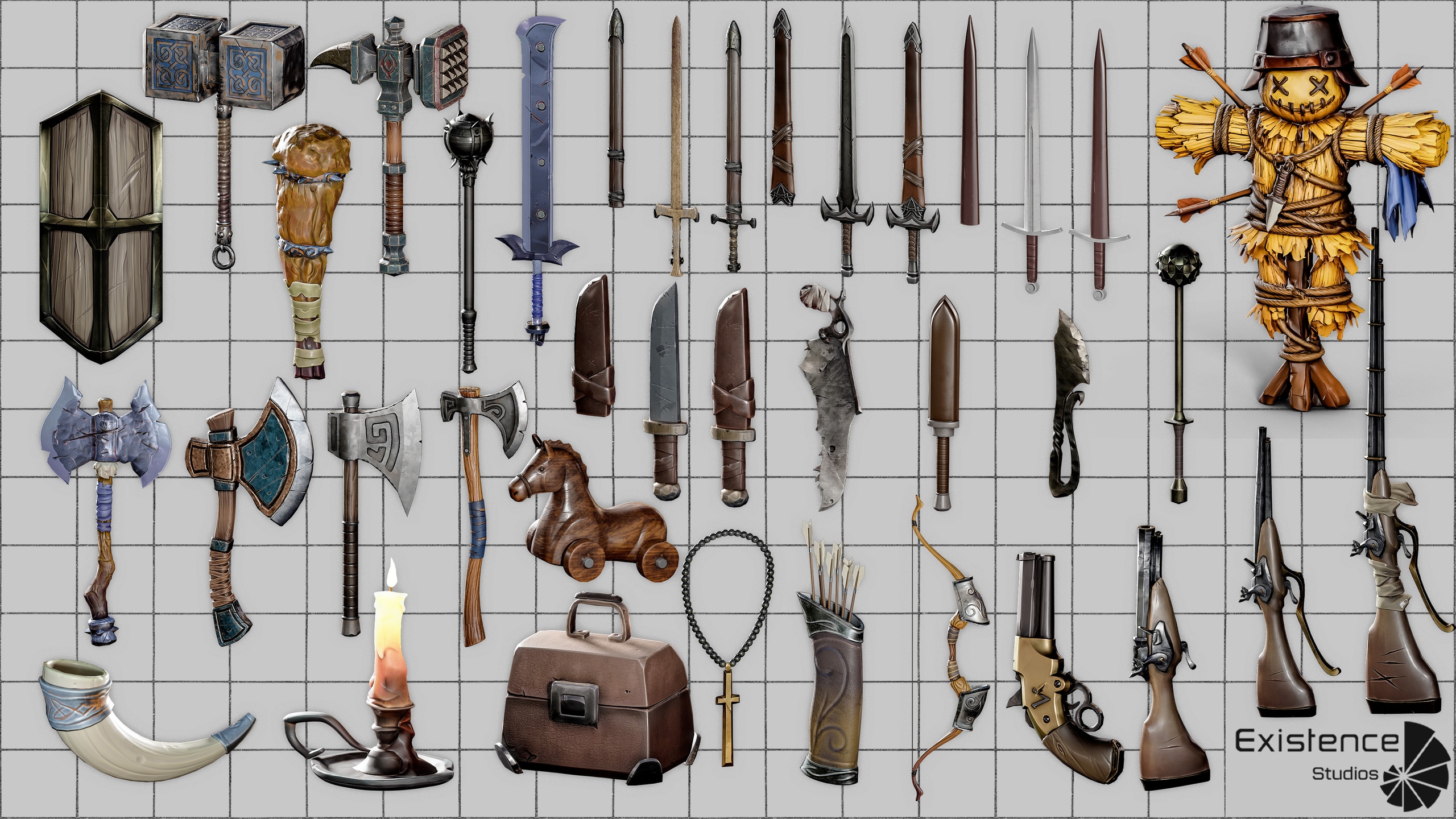 Media 1 for listing 30 in 1 - Weapon Props Bundle - Stylized Fantasy Pack