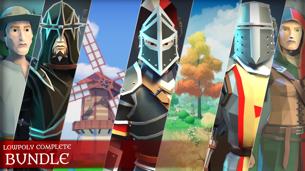 Media 1 for listing Low Poly Bundle 1 - Lowpoly Medieval Fantasy Series