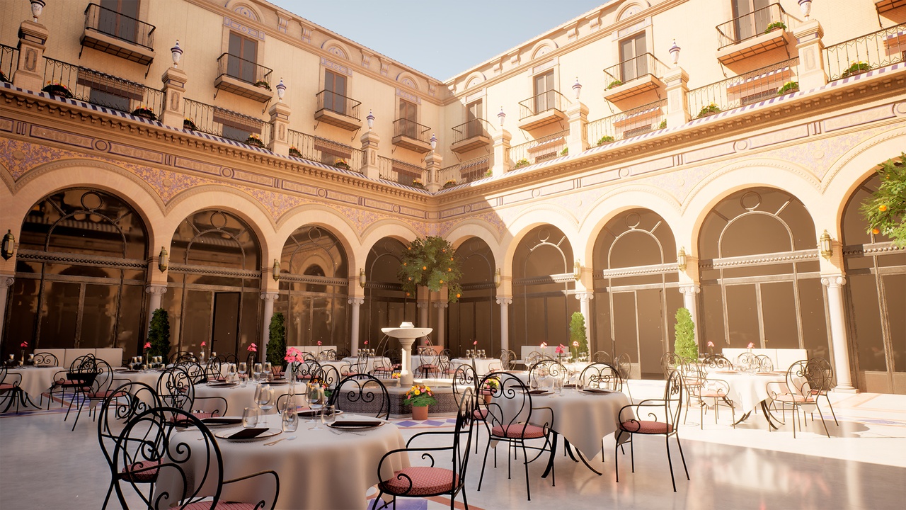 Média 1 pour l'article Outdoor Cafe. Romantic Architecture