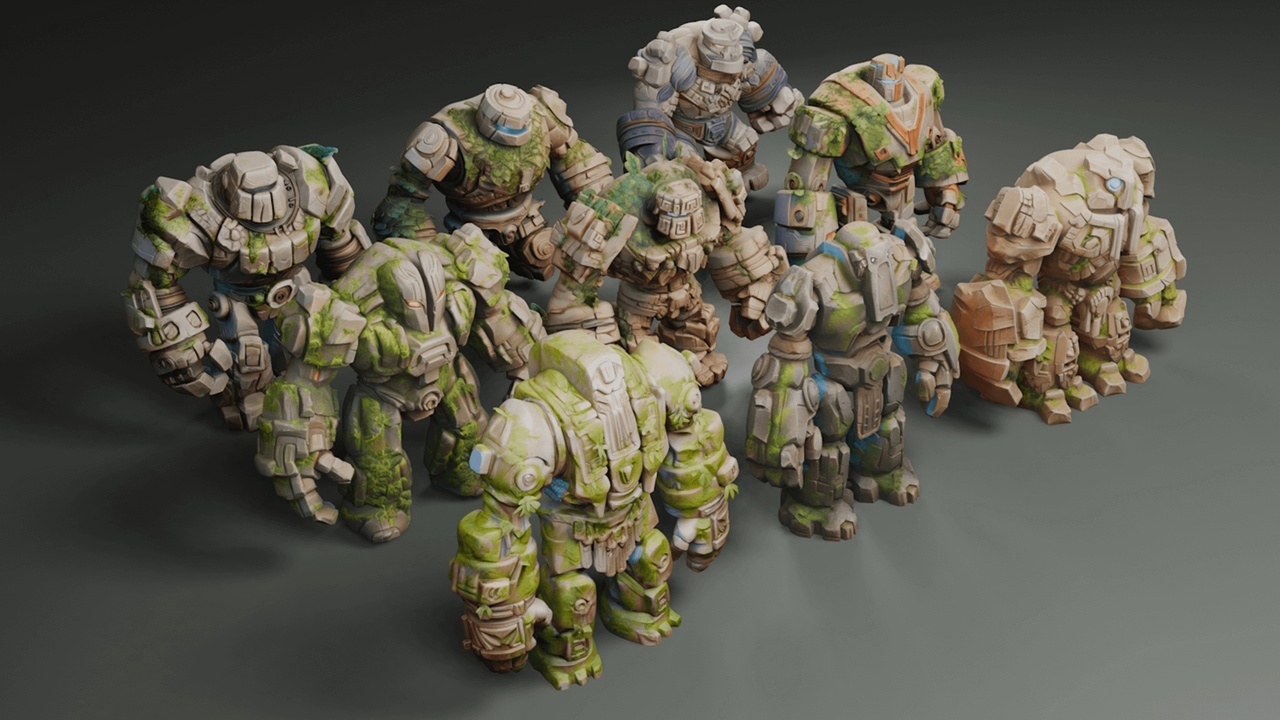 Media 1 for listing Stylized Golems (LowPoly)👹