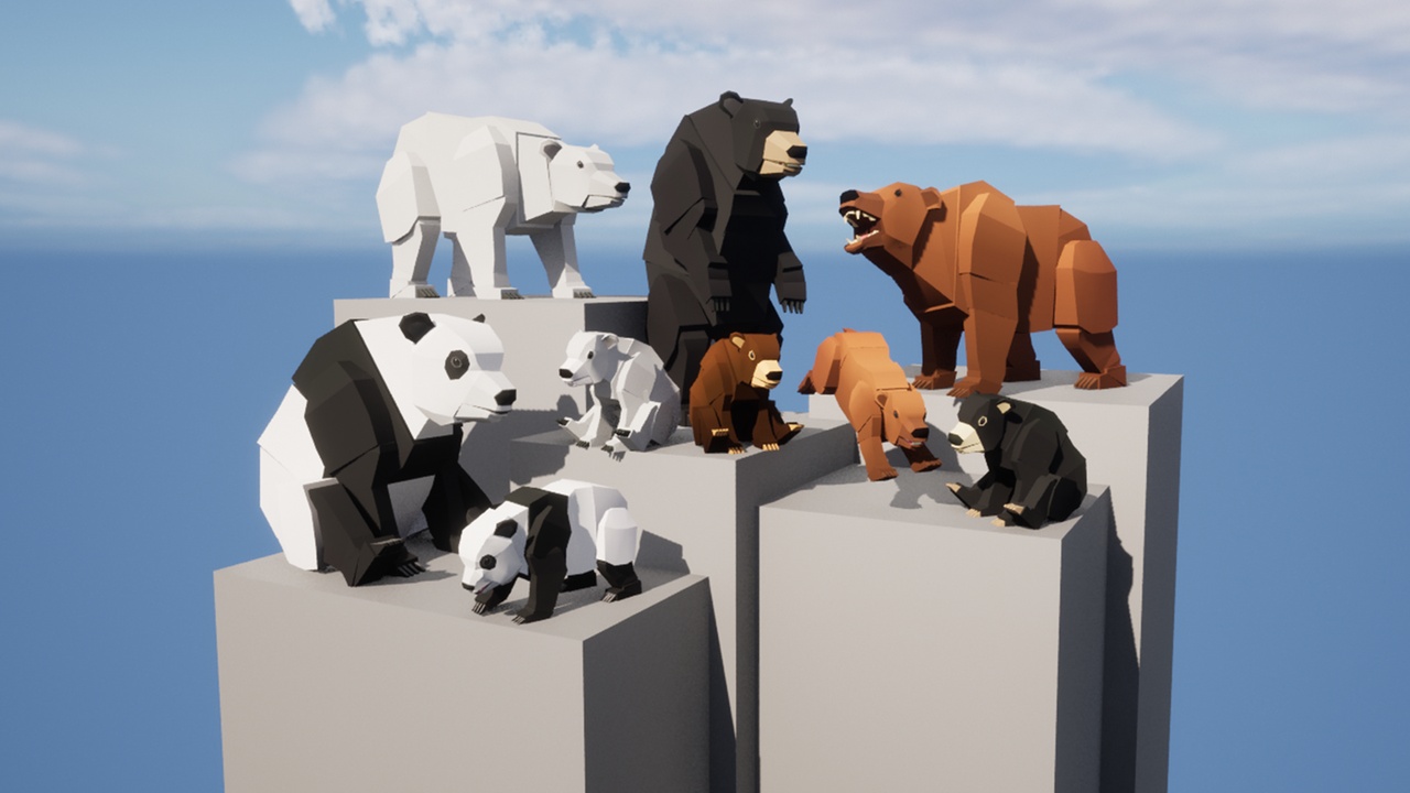Media 1 for listing Animated Bear - 3D Low Poly