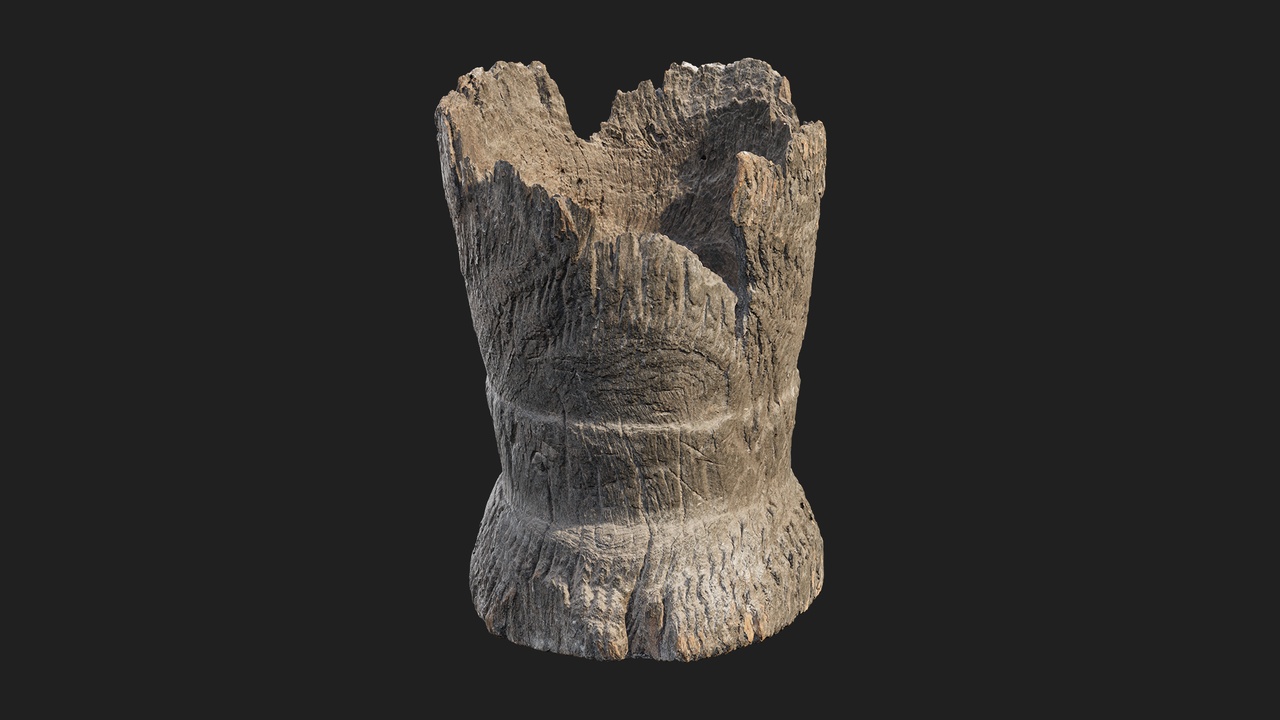 商品 Historic South African Artifacts Mortar Wood L 02 的媒体 1