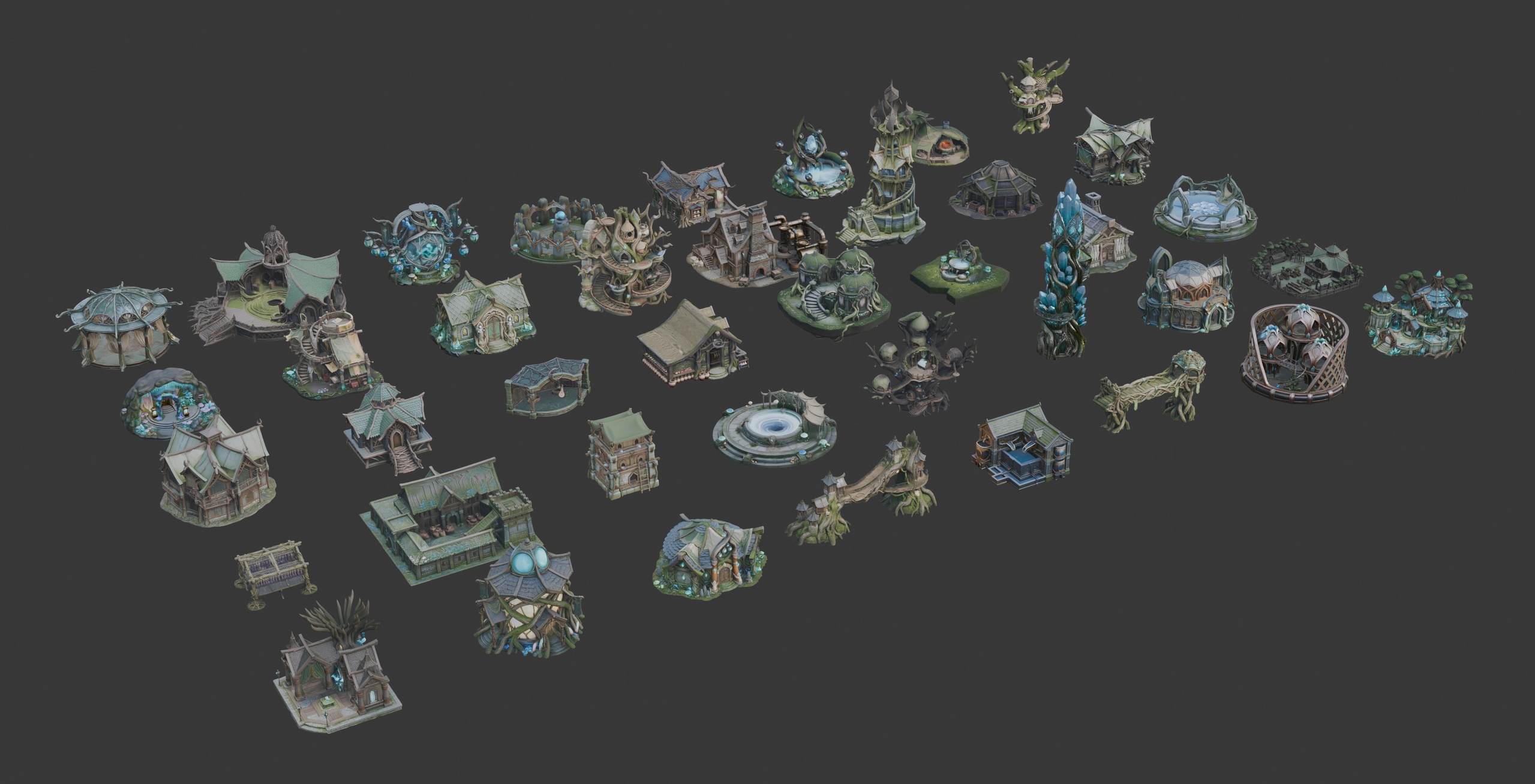 Media 1 for listing Stylized Elven Architecture Set - 78 assets