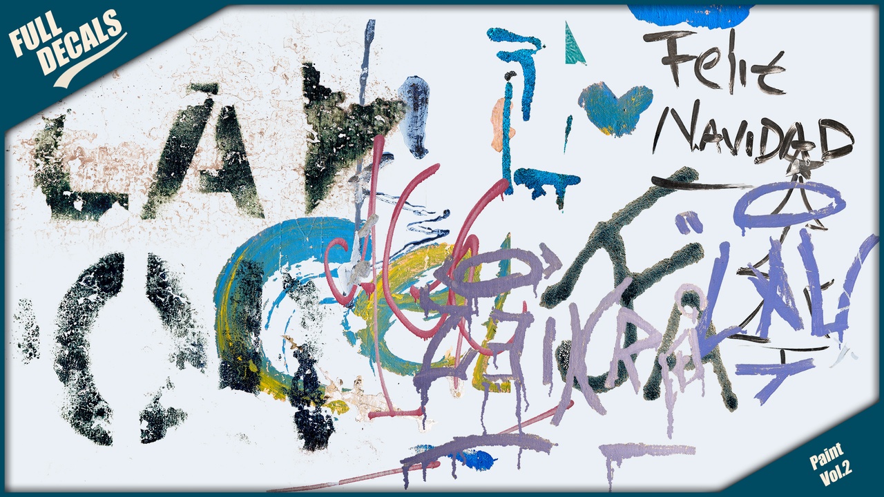 Media 1 for listing Paint Stains Decals Collection vol. 2