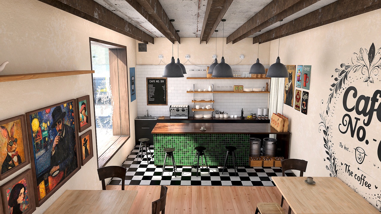 Media 1 for listing Coffee Shop Interior Scene