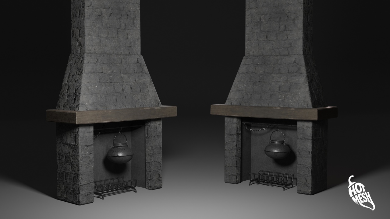 Media 1 for listing OPTIMIZED MEDIEVAL FIREPLACE