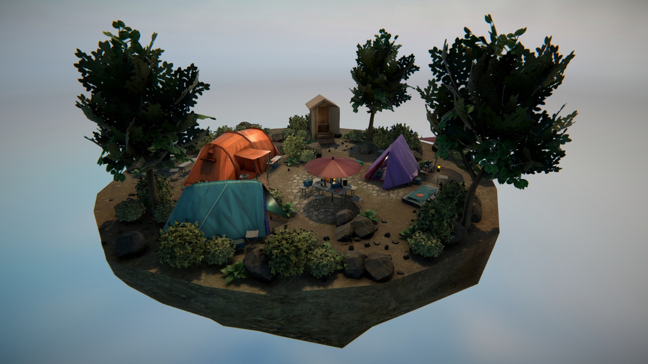 Media 1 for listing Realistic Modern Rural Camping Site 1 Asset Package