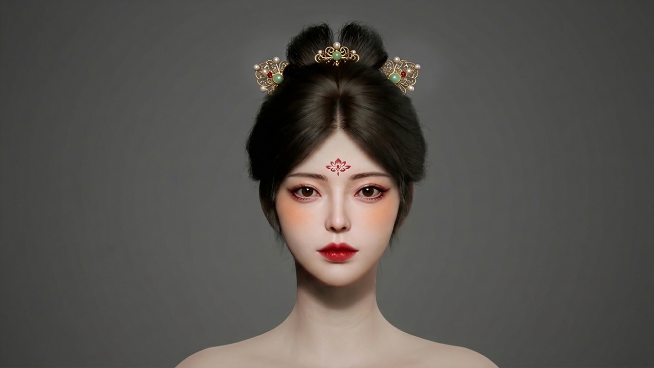 Media 1 for listing Meta human Groom Ancient Chinese bun 古风发髻