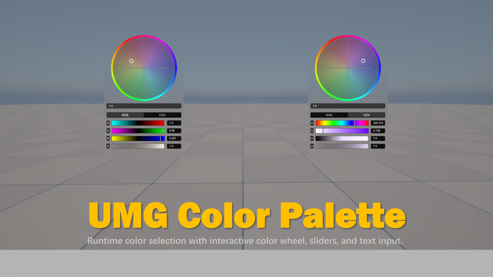 Pure Rg Color Picker Module UMG Color Palette – Runtime Color Picker | Fab