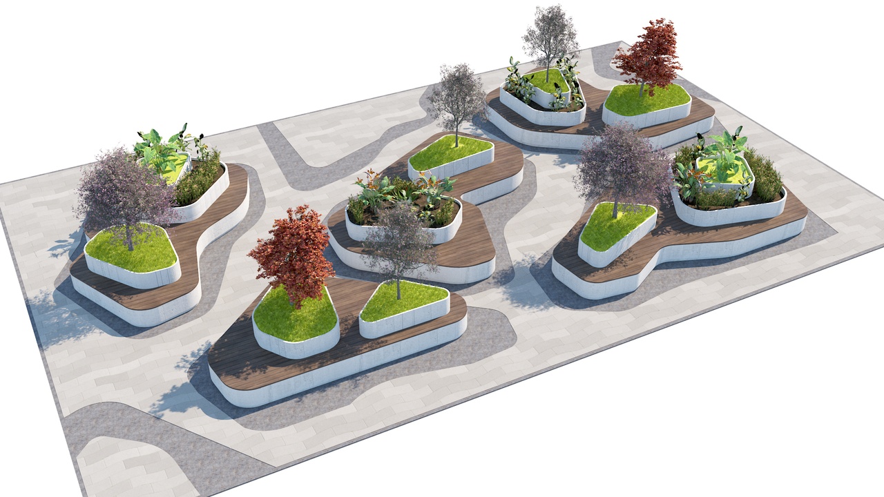 Media 1 for listing Parametric Park Bench Set